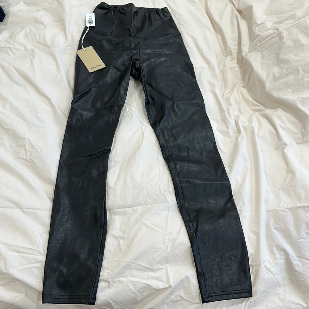 Aritzia Black Vegan Leather leggings